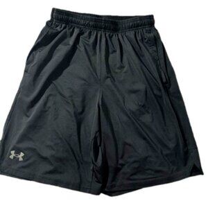 Under Armour Mens Medium Lightweight Black Sporty Activewear Athletic Shorts